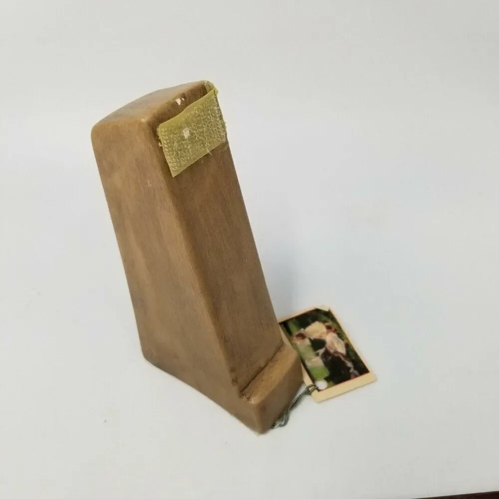 Handmade Ceramic Photo Frame Burgundy Brown Removable Easel Interchangeable